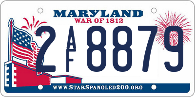 MD license plate 2AF8879
