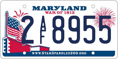 MD license plate 2AF8955