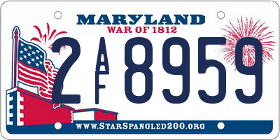 MD license plate 2AF8959