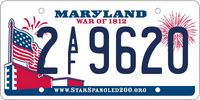 MD license plate 2AF9620