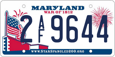 MD license plate 2AF9644
