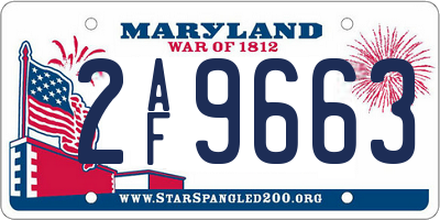 MD license plate 2AF9663