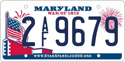 MD license plate 2AF9679