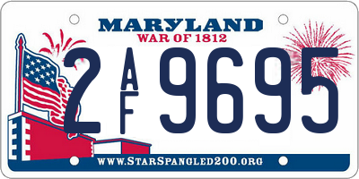 MD license plate 2AF9695
