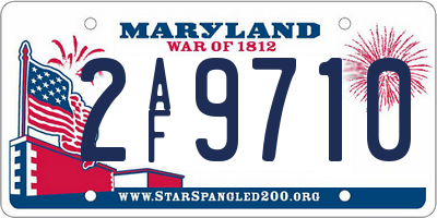 MD license plate 2AF9710