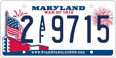 MD license plate 2AF9715