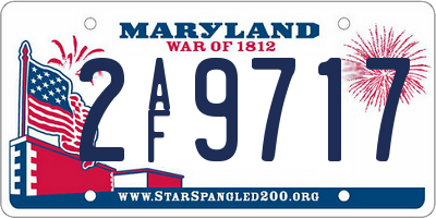 MD license plate 2AF9717