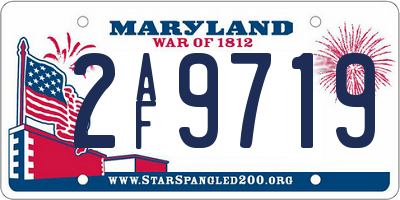 MD license plate 2AF9719