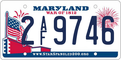 MD license plate 2AF9746