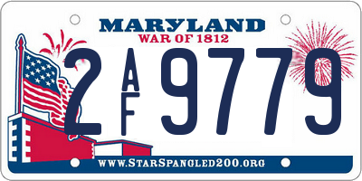 MD license plate 2AF9779