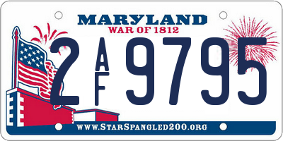 MD license plate 2AF9795