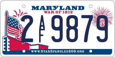 MD license plate 2AF9879