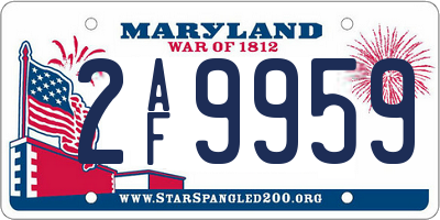 MD license plate 2AF9959