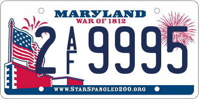 MD license plate 2AF9995