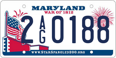 MD license plate 2AG0188