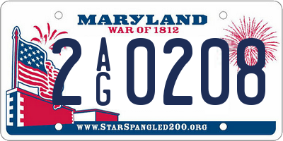 MD license plate 2AG0208