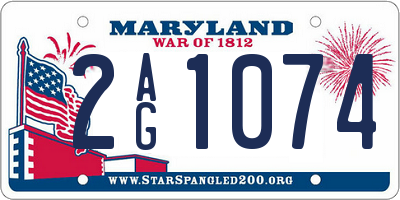 MD license plate 2AG1074