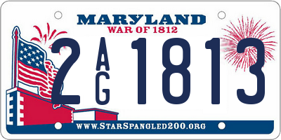 MD license plate 2AG1813