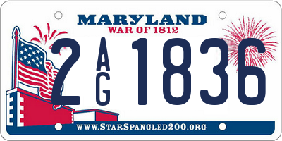 MD license plate 2AG1836