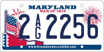 MD license plate 2AG2256