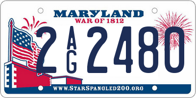 MD license plate 2AG2480