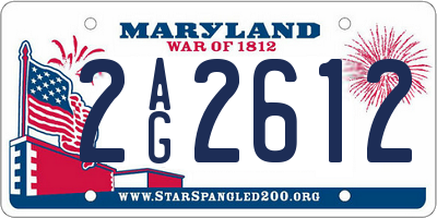 MD license plate 2AG2612