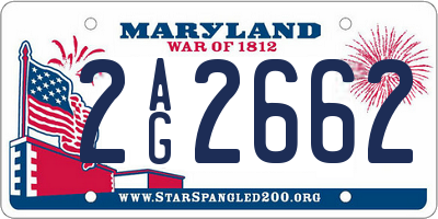 MD license plate 2AG2662