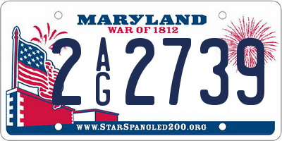 MD license plate 2AG2739