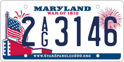 MD license plate 2AG3146