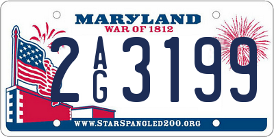 MD license plate 2AG3199