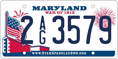 MD license plate 2AG3579