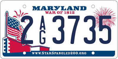 MD license plate 2AG3735
