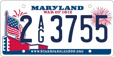 MD license plate 2AG3755
