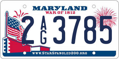MD license plate 2AG3785