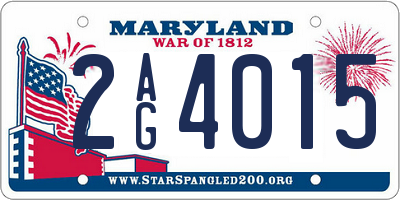 MD license plate 2AG4015