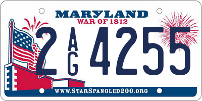 MD license plate 2AG4255