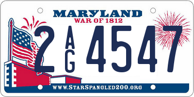 MD license plate 2AG4547