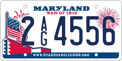 MD license plate 2AG4556