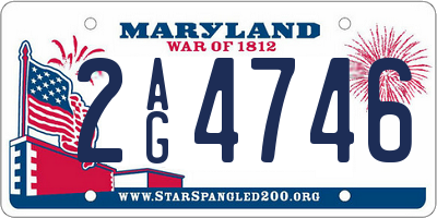 MD license plate 2AG4746