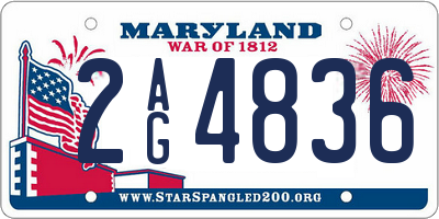 MD license plate 2AG4836