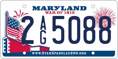 MD license plate 2AG5088