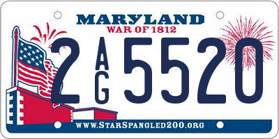 MD license plate 2AG5520