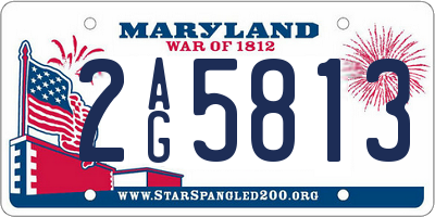 MD license plate 2AG5813