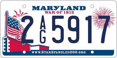 MD license plate 2AG5917