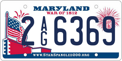 MD license plate 2AG6369
