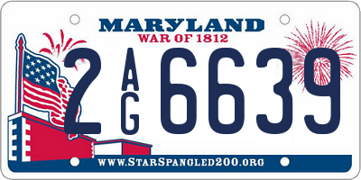 MD license plate 2AG6639