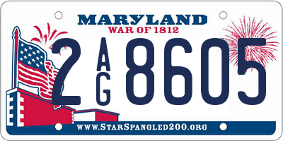MD license plate 2AG8605