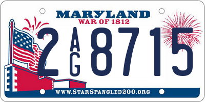 MD license plate 2AG8715