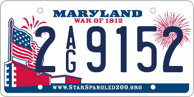 MD license plate 2AG9152