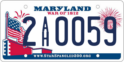 MD license plate 2AH0059
